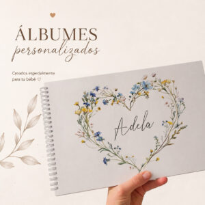 Álbum personalizado para bebé – Flores Silvestres