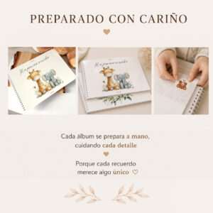 Álbum para bebé preparado con cariño.