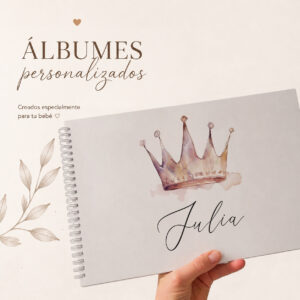Álbum personalizado para bebé – Corona Real