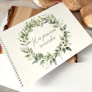 Álbum de fotos para bebé A4 con ilustración de Hojas Verdes